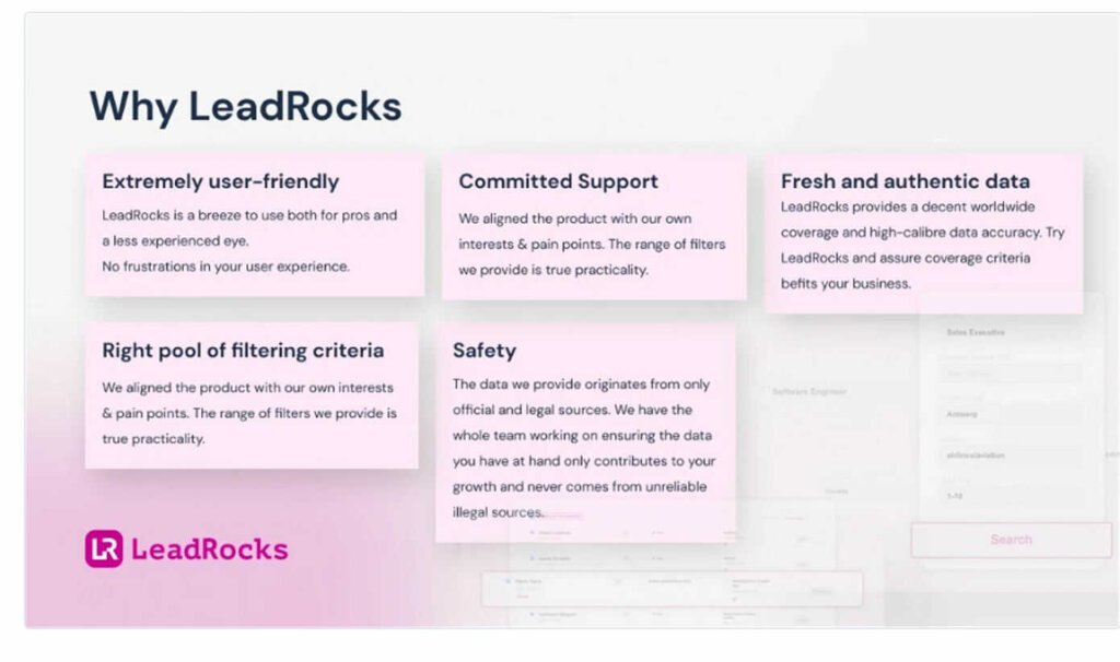 Benefits of LeadRocks